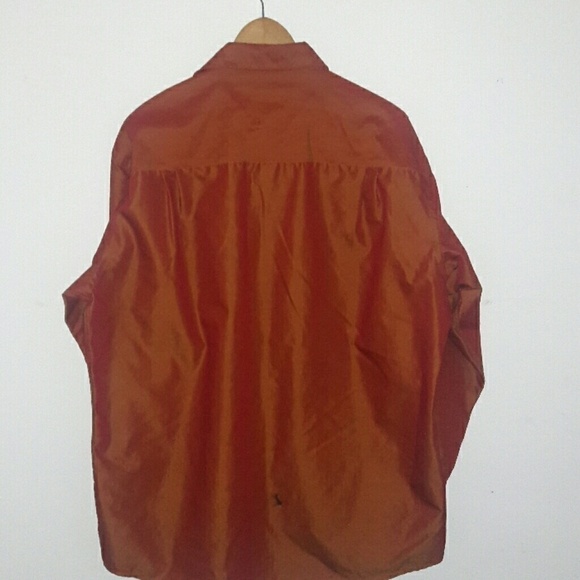 Claiborne Iridescent Orange Dress Shirt, Large - Picture 5 of 6
